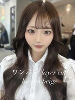 マーシュ 梅田(marshu)&nbsp;吉岡Style/ワンホン/ brown beige/アディクシーカラー