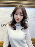 くびれヘア/顔周り/韓国/レイヤーカット/黒髪/ロング/前髪北千住