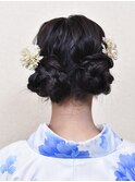 ツインおだんごヘア