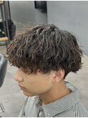波巻きスパイラル、メンズパーマ、シャドウパーマ、波巻きパーマ