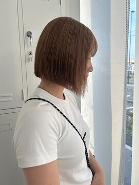 ノートエートル 西金沢(Nought etre) ケアブリーチ/ハイトーンカラー/ミニボブ/ボブスタイル/ツヤ髪