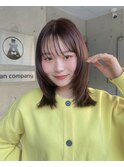 顔周りレイヤー 似合わせ ミディアム フェイスレイヤー