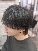 ウェーブシャドウパーマウルフ