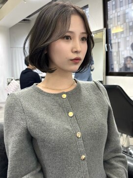 クレム 博多駅店(ChLem) 小顔に見せるくびれショートボブ　韓国風ボブ　博多美容室