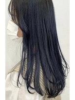 モーメント(Moment) 20代30代大人美人小顔ブリーチなしカラー韓国ヘアブルーブラック