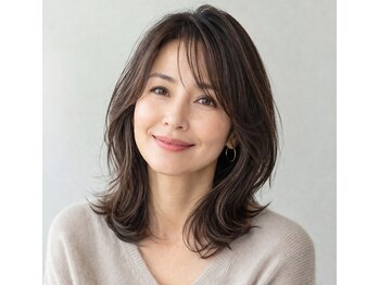 シキブフクヤマ(SIKIBU FUKUYAMA)の写真/透明感・艶感が叶うワンランク上の白髪ぼかしが◎髪質改善でお悩み解消【郡山/八山田/富久山】