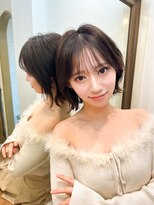 ロンドアベニール 北千住(Lond avenir)&nbsp;ミルクティーベージュ/レイヤーボブ韓国巻き顔周りカット/北千住