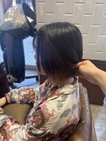 モザミ(MOZAMI)&nbsp;ブリーチなしオレンジブラウンレイヤーボブ