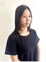 イタクラ 赤道店 (ITAKURA)&nbsp;レイヤーカット/顔まわりレイヤー/ミディアム/アッシュカラー