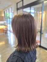 アン アオヤマ(Ann AOYAMA) 切りっぱなしBOB/透明感カラー