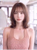 ミディアムレイヤー*顔周りレイヤーカット*外ハネ