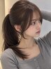 【韓国風小顔に★】顔周りカット＋カラー＋髪質改善UPTOGLOSSトリートメント