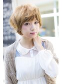 大人可愛い小顔☆ アッシュブラウン/外ハネボブ/ネオウルフ