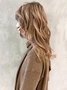 アイティー バイ アルバム 中野店(IT by ALBUM) 似合わせカットマロンベージュフェミニンロング_ba286393