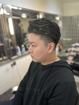 メリケンバーバーショップ フクオカ(MERICAN BARBERSHOP FUK)&nbsp;ナチュラルパーマかきあげフェード