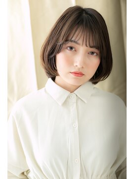 カバーヘア イヴ 戸頭店(COVER HAIR EVE) 透けバングステップボーンカットAラインボブZ戸頭20代30代40代