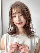 ブロウ ネックス ザ サロン 表参道(VLOW nex the salon)&nbsp;レイヤーセミディシアカラーワンカール前髪カット小顔カット