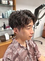 スタイル スマート サロン(STYLE smart salon)&nbsp;STYLE藤沢メンズセンターパート黒髪ツイストスパイラルパーマ