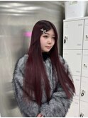 《RINON》指名 ボルドー チェリーレッド 韓国ヘア
