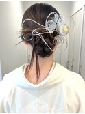 卒業式成人式前撮り着物ヘアアレンジセットお団子タイトシニヨン
