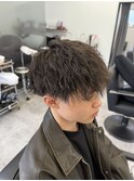 MEN’S HAIR/サーフカール/刈り上げセンターパート/木更津