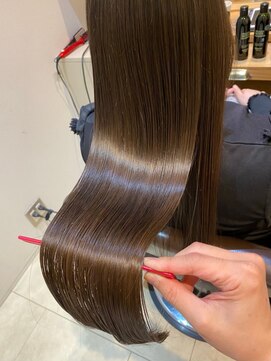 ジーナ 船橋(Zina) 髪質改善＊ロングレイヤーグレーベージュ＊美髪【Zina船橋】