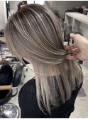 髪質改善縮毛矯正,レイヤー,縮毛矯正,白髪ぼかしハイライト.白髪