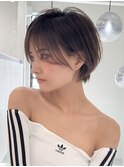 ミニウルフレイヤーカット顔周り前髪韓国ショートボブ/大宮
