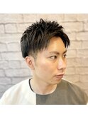 アップバングショート　【新宿/理容室/バーバー/メンズカット】