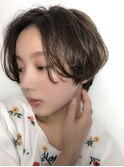 ハンサムショート　センターパート　前髪なし　髪質改善青葉台
