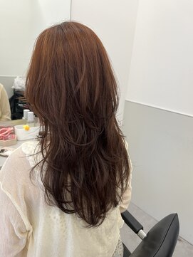 ゴウトゥデイシェアサロン 町田店(GO TODAY SHAiRE SALON) ブリーチなしオレンジ×レイヤー【町田】