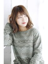 シュシュット(chouchoute)&nbsp;夏美髪質改善アプリコットオレンジハイライトカラーくびれヘア68