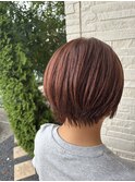 ショート×ピンクベージュ