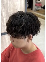 メンズギフト(men's GIFT)&nbsp;刈り上げツーブロックツイストスパイラルパーマメンズマッシュ