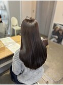 ショコラブラウン×酸性縮毛矯正