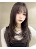 ココアベージュ/オリーブグレー/小顔/黒髪[立川/髪質改善]
