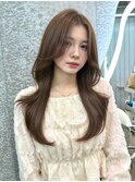 ★レイヤーカット くびれ巻き センターパート ブリーチなし