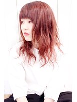 ディー(dee)&nbsp;dee ほつれウェーブグラデーションカシスピンク