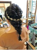 あみこみプリンセスアレンジ【ヘアセット　立川/立川南/浴衣】
