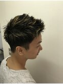 ワイルドツーブロックハイライトショート【セミウエット仕上げ】