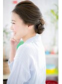 大人かわいい★編み込みシニヨン