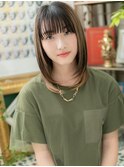 グラデーションカラー★個性的小顔セミディa北浦和20代30代40代!