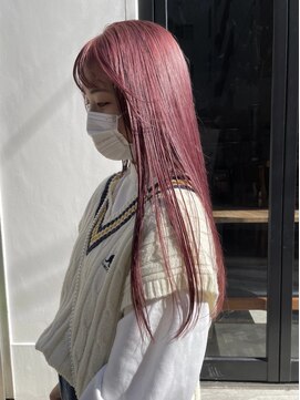 アンバースデー(UNBIRTHDAY) 暖色系カラー髪質改善ストレート●20代30代ピンク