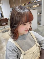 ナルヘアー 越谷(Nalu hair)&nbsp;フェイスフレーミング/オレンジカラー/韓国風ヘア