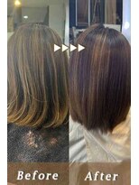 ヘアー リードレス(hair Re:dress)&nbsp;ストレートミディアムくせ毛を直すブラウン髪質改善