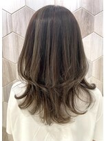 ビューティドレッセヤマノ 池袋パルコ(Beauty Dresse YAMANO)&nbsp;【白髪ぼかし】ミディアムウルフ/ハイライト