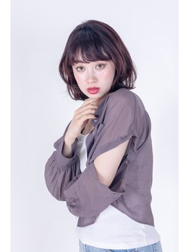 スノードロップ 高円寺店(Snowdrop) 黒髪/グレーベージュ/レイヤーロング/前髪パーマ/高円寺