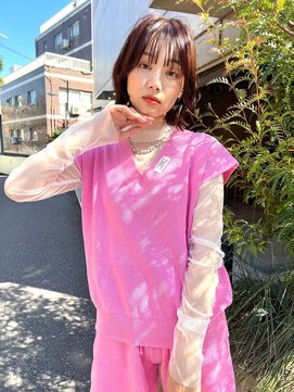 レニーバイエース(LANY by ACE) 【LANY横浜】 外はねボブ×ブラウンベージュ