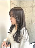 オリーブベージュ　レイヤーカット/トリートメント
