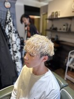 エクファフォーメン(EX-FA FOR MEN)&nbsp;カルマパーマ/ベリーショート/ダークアッシュ/ニュアンスパーマ